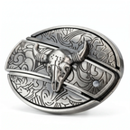 Miroken | Metal Oval Cowboys Belt Buckle