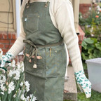 Gardening Apron - Waxed Canvas Apron with Pockets