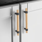 Vintage Walnut Wood Cabinet Pulls