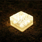 Outdoor Solar Ice Cube Lights, LED Step Lights for Garden Path & Patio