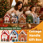 Christmas Cottage Handle Gift Box