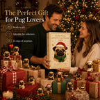 24-Day Pug Christmas Surprise Advent Calendar | 24 Unique Mini Pug Figures for Daily Holiday Reveals, Collecting & Display