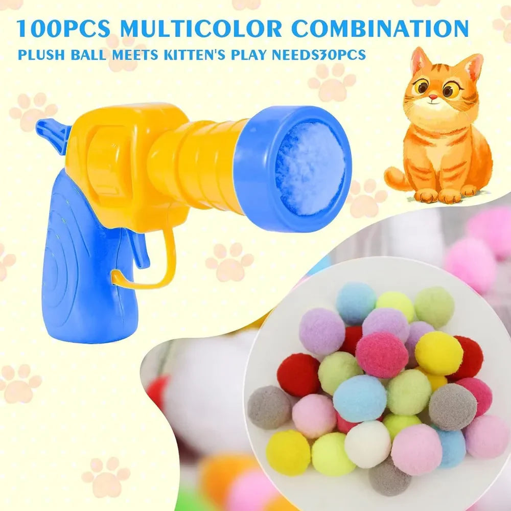 Pompom Launcher Cat Toy