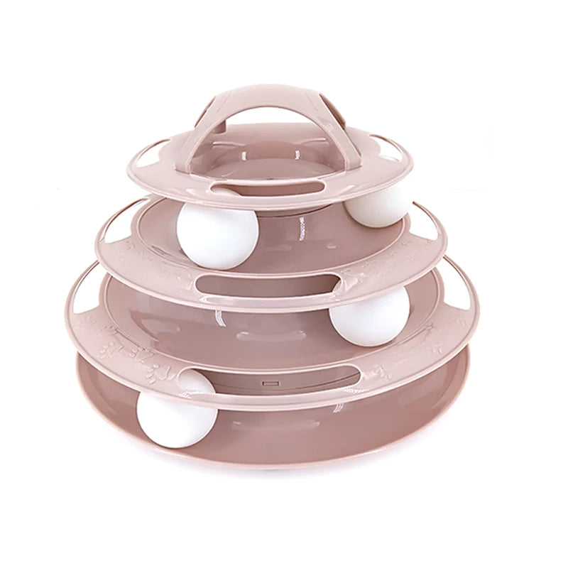 Cat Toy Tower with Tracks
