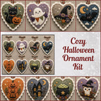 Beginner-Friendly Winter Bird Felt Heart Ornament Sewing Kit Collection
