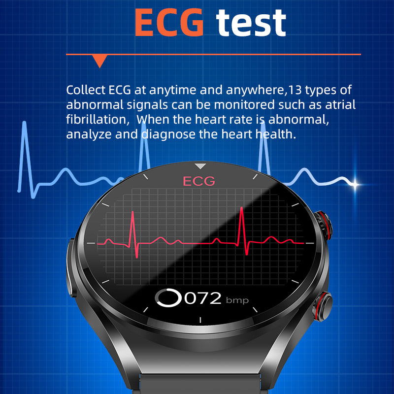 Miroken | One-Click Blood Sugar|Blood Glucose Blood Pressure ECG|ECG HRV Heart Rate Monitor Health Smart Watch