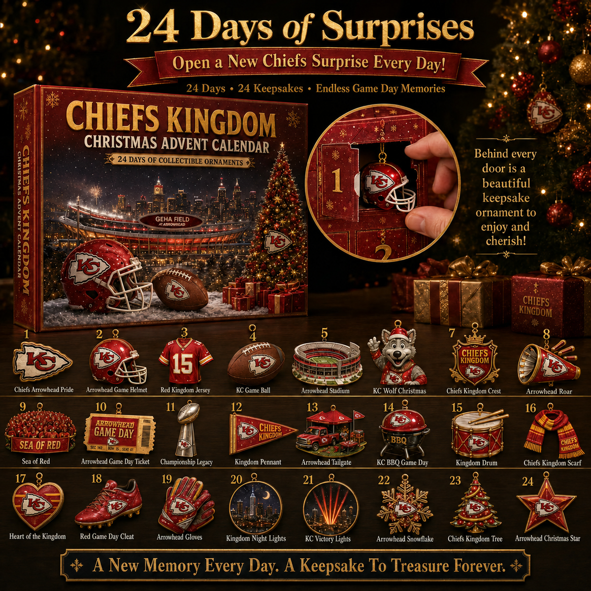 Chiefs Kingdom Football Christmas Advent Calendar