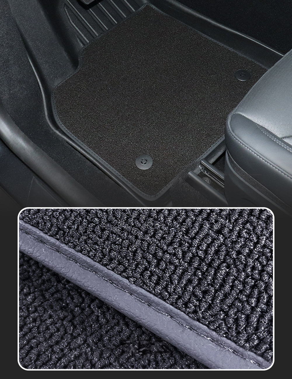 Miroken TPE+Carpet Double Layer Floor Mats for Model Y Juniper