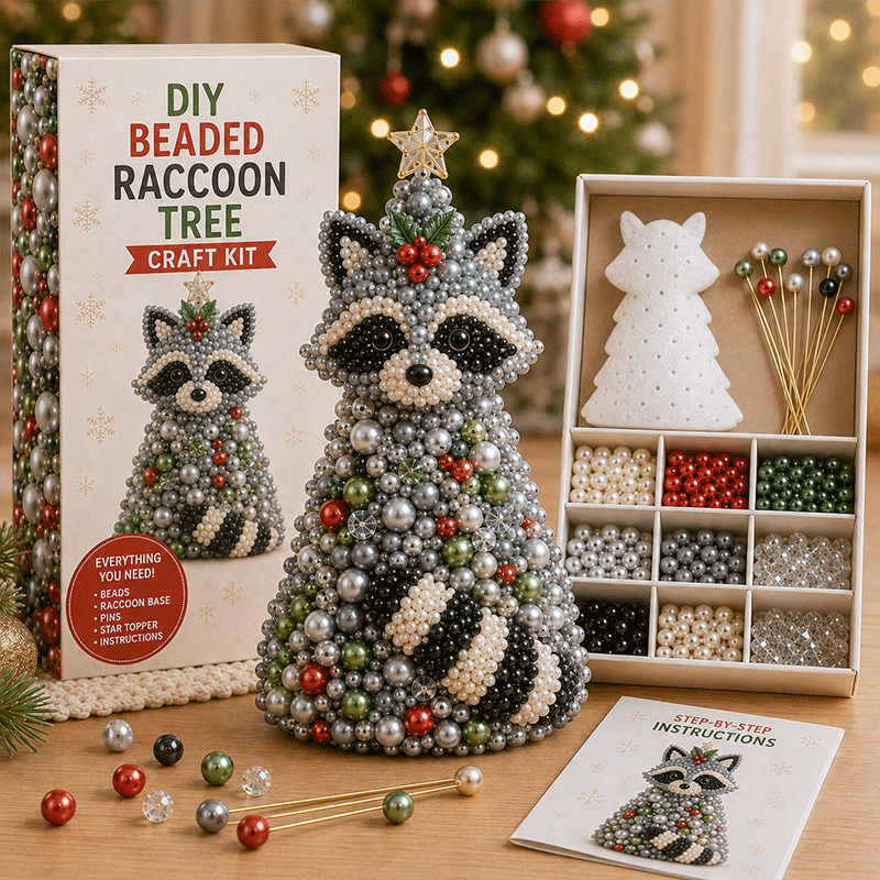 Animal-Themed Beaded Christmas Tree DIY Kit