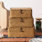 1Handwoven Storage Box with Lid Miroken