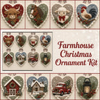 Beginner-Friendly Winter Bird Felt Heart Ornament Sewing Kit Collection