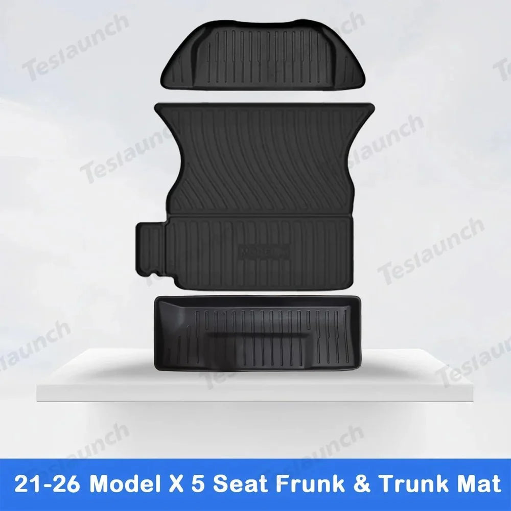 2021-2026 Model X Floor Mat Trunk Mat Cargo Liner All-Weather TPE