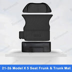 2021-2026 Model X Floor Mat Trunk Mat Cargo Liner All-Weather TPE