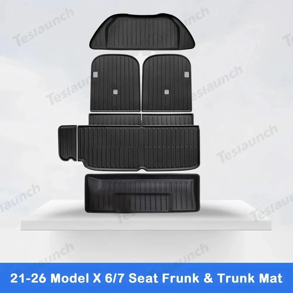 2021-2026 Model X Floor Mat Trunk Mat Cargo Liner All-Weather TPE