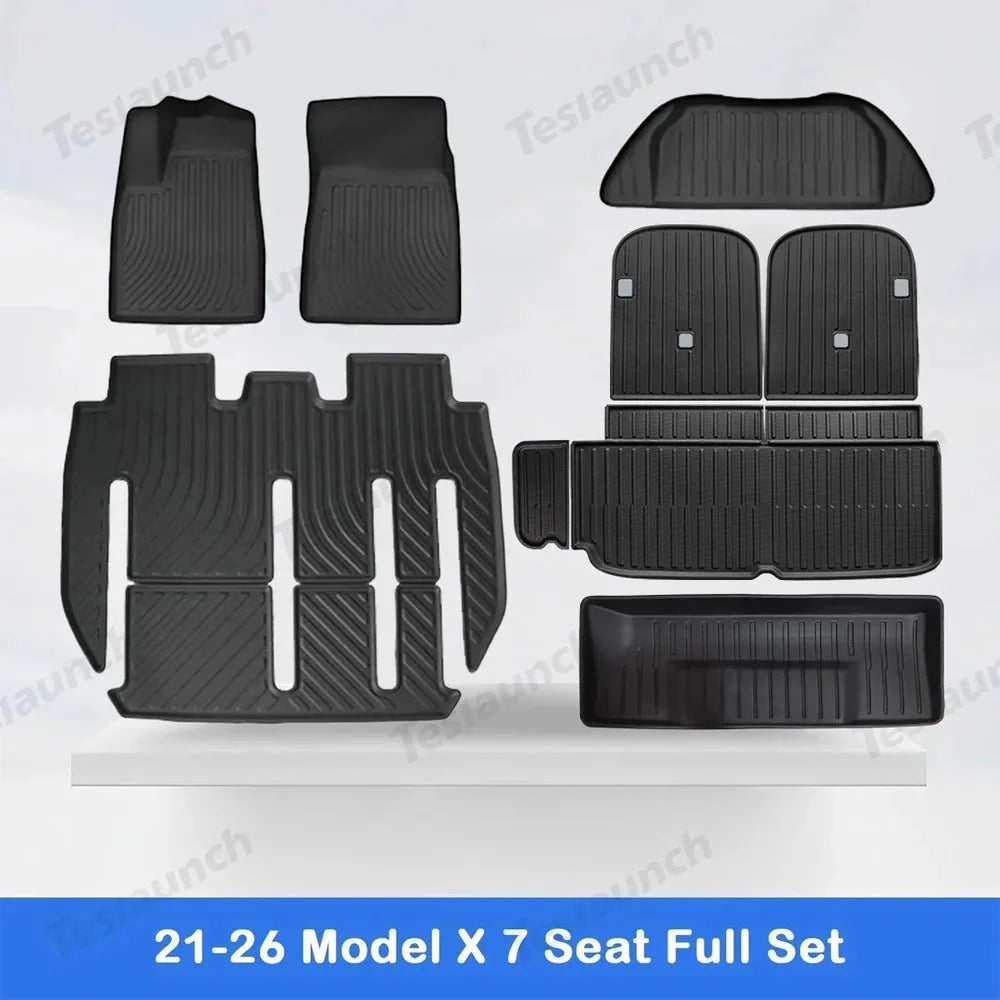 2021-2026 Model X Floor Mat Trunk Mat Cargo Liner All-Weather TPE