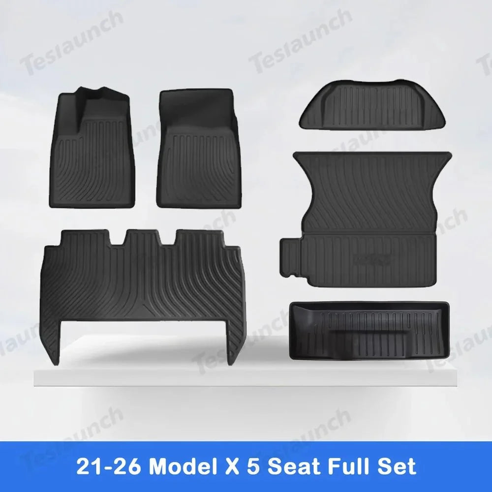 2021-2026 Model X Floor Mat Trunk Mat Cargo Liner All-Weather TPE