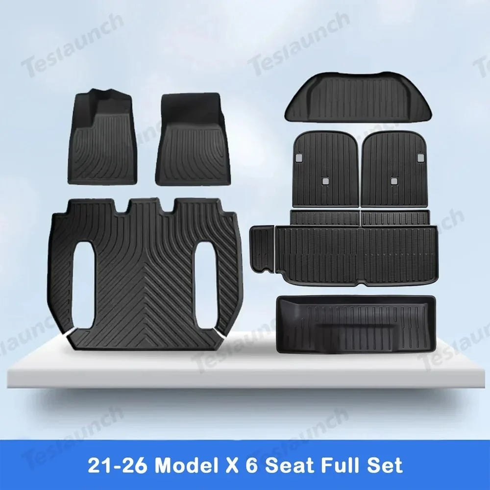2021-2026 Model X Floor Mat Trunk Mat Cargo Liner All-Weather TPE