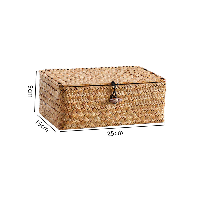 1Handwoven Storage Box with Lid Miroken