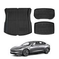 2024+ Model 3 Highland All-Weather Floor Mats Full Set Trunk Mat Cargo Mat Frunk Cargo Liner for Tesla