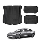 2024+ Model 3 Highland All-Weather Floor Mats Full Set Trunk Mat Cargo Mat Frunk Cargo Liner for Tesla