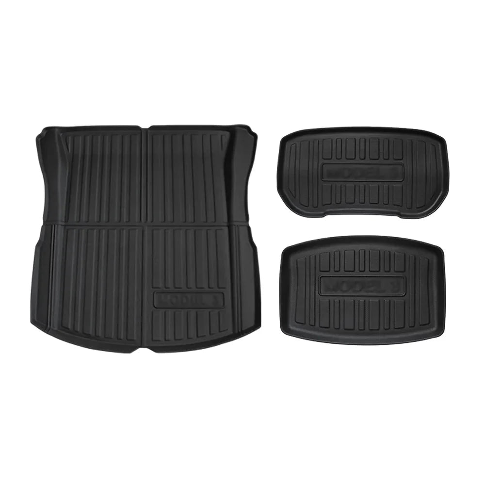 2024+ Model 3 Highland All-Weather Floor Mats Full Set Trunk Mat Cargo Mat Frunk Cargo Liner for Tesla