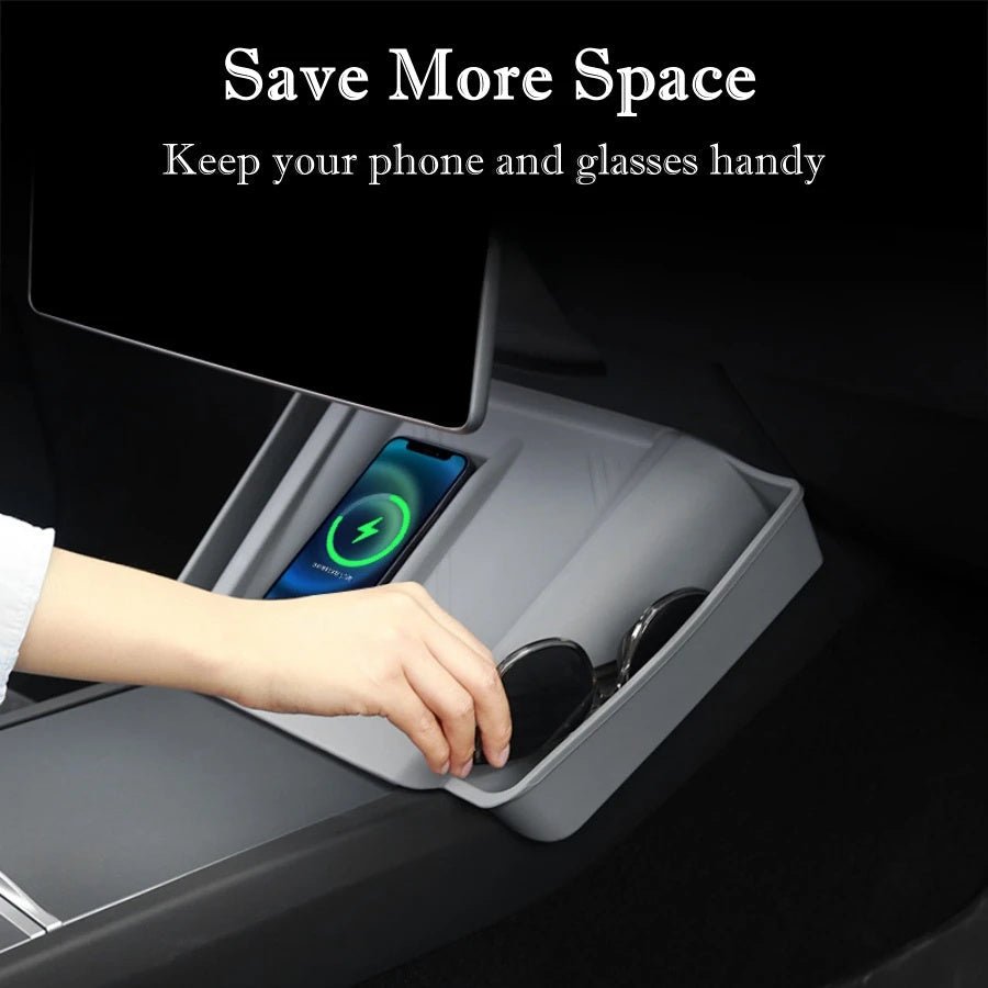 2024+ Model 3 Highland Center Console Organizer Tray Designed For  Armrest Storage Box Cup pad Wireless charging pad Set