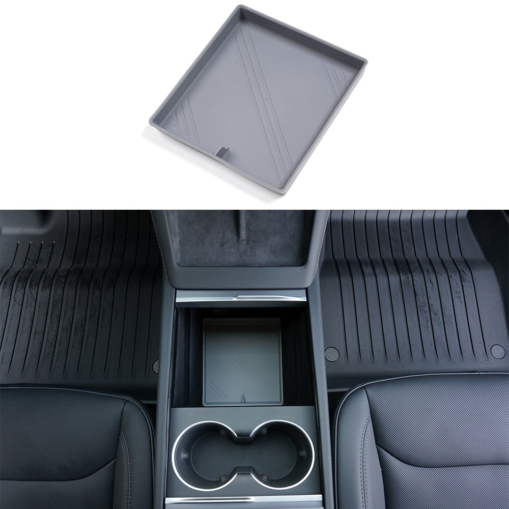 2024+ Model 3 Highland Center Console Organizer Tray Designed For  Armrest Storage Box Cup pad Wireless charging pad Set