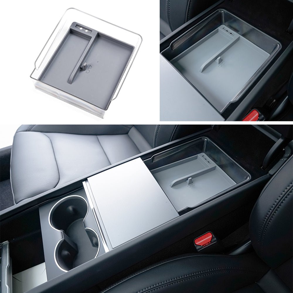 2024+ Model 3 Highland Center Console Organizer Tray Designed For  Armrest Storage Box Cup pad Wireless charging pad Set