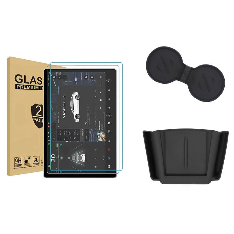 2024+ Model 3 Highland Center Console Organizer Tray Designed For  Armrest Storage Box Cup pad Wireless charging pad Set