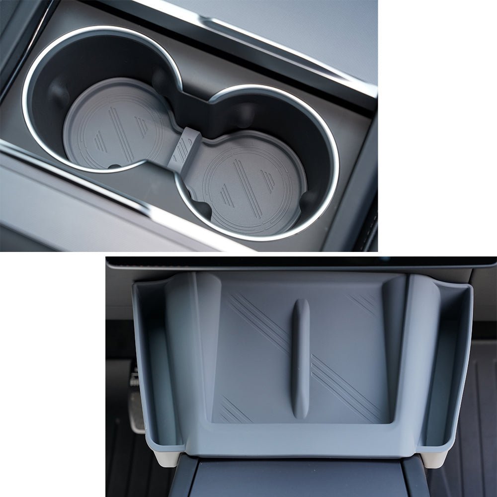 2024+ Model 3 Highland Center Console Organizer Tray Designed For  Armrest Storage Box Cup pad Wireless charging pad Set