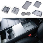 2024+ Model 3 Highland Center Console Organizer Tray Designed For  Armrest Storage Box Cup pad Wireless charging pad Set