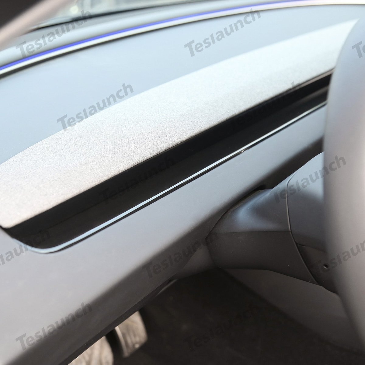 2024+ Model 3 Highland Dashboard Cover Segmented Long Decorative Strip (Carbon Fiber Pattern ABS) for Tesla