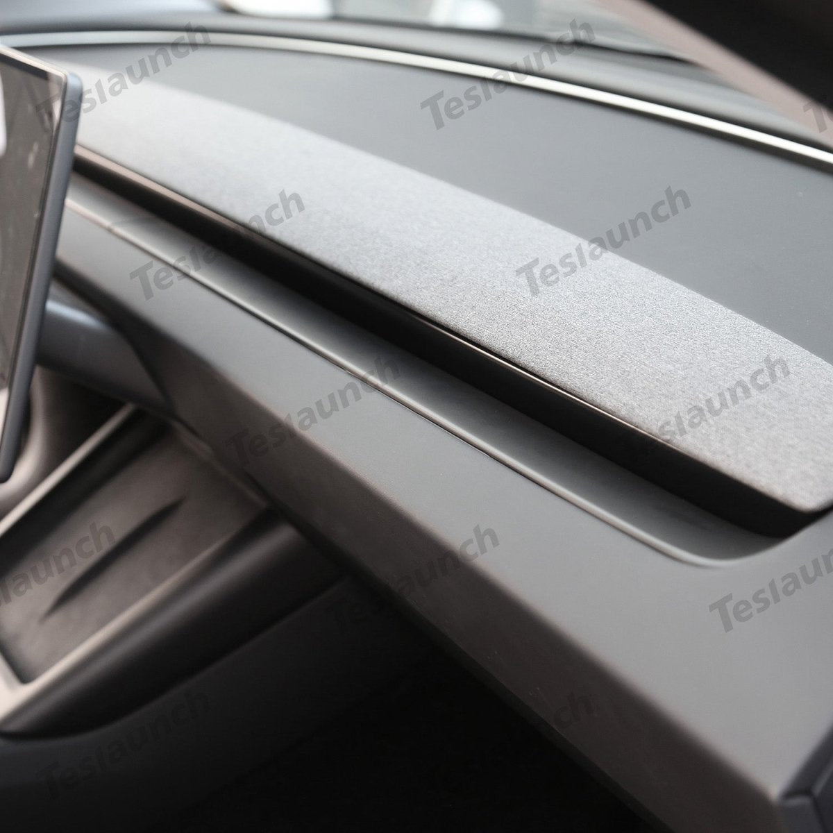 2024+ Model 3 Highland Dashboard Cover Segmented Long Decorative Strip (Carbon Fiber Pattern ABS) for Tesla