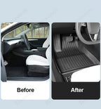 2024+ Model 3 Highland Floor Mats All Weather Double Layer Flocking TPE For Tesla