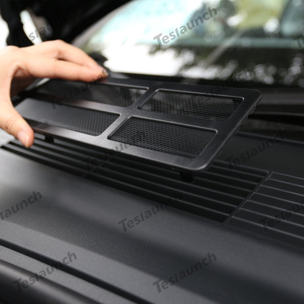 2024+ Model 3 Highland Front Standby Storage Box Cover Air Conditioner Air Inlet Protective Mesh Grill Panel for Tesla