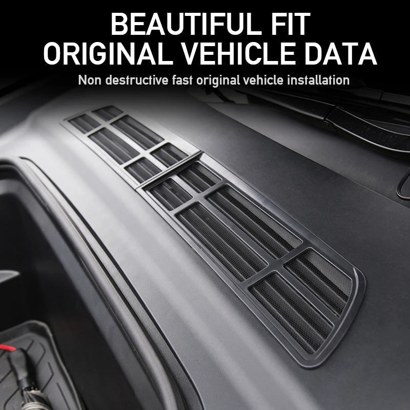2024+ Model 3 Highland Front Standby Storage Box Cover Air Conditioner Air Inlet Protective Mesh Grill Panel for Tesla