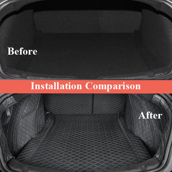 2024+ Model 3 Highland Fully Covered Premium Leather Frunk & Trunk Mat for Tesla