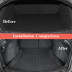 2024+ Model 3 Highland Fully Covered Premium Leather Frunk & Trunk Mat for Tesla