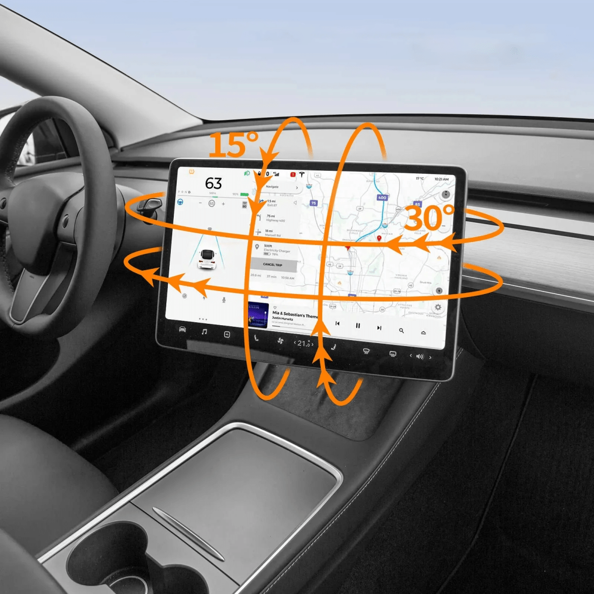 2024+ Model 3 Highland Screen Rotating Swivel Mount for Tesla