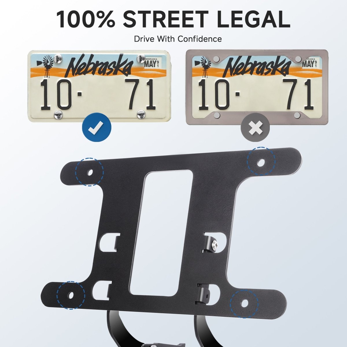 2024+ Tesla Model 3 Highland Front License Plate Holder – No Drill, Anti-Theft Bracket Mounting Kit