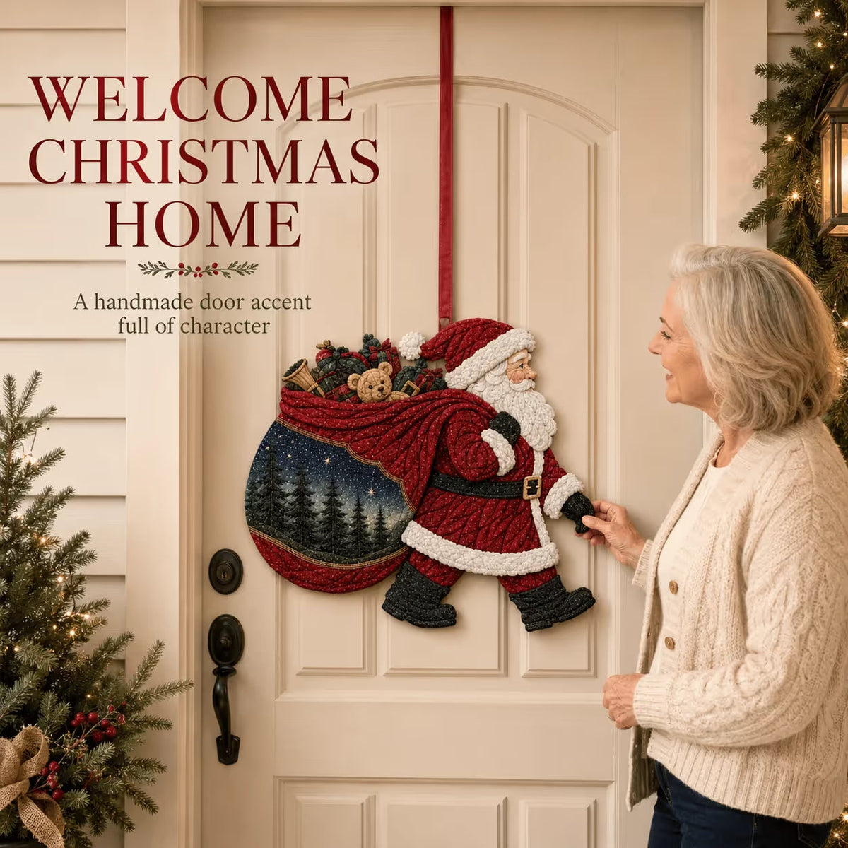 Christmas Fabric Art Door Hanging Craft Kit