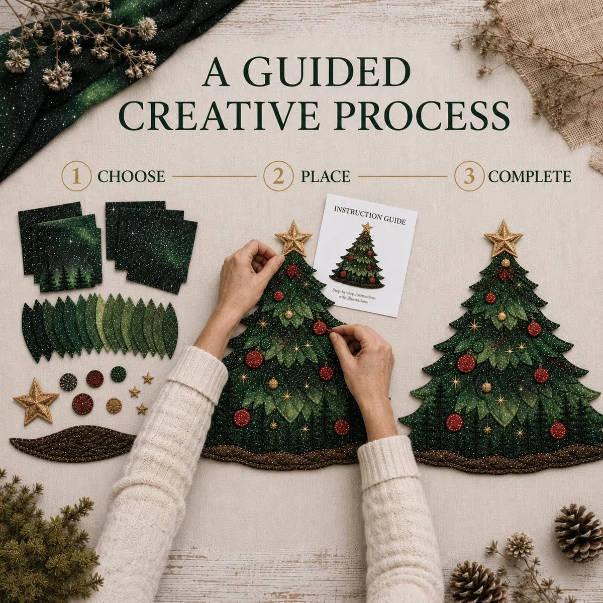 Christmas Fabric Art Door Hanging Craft Kit