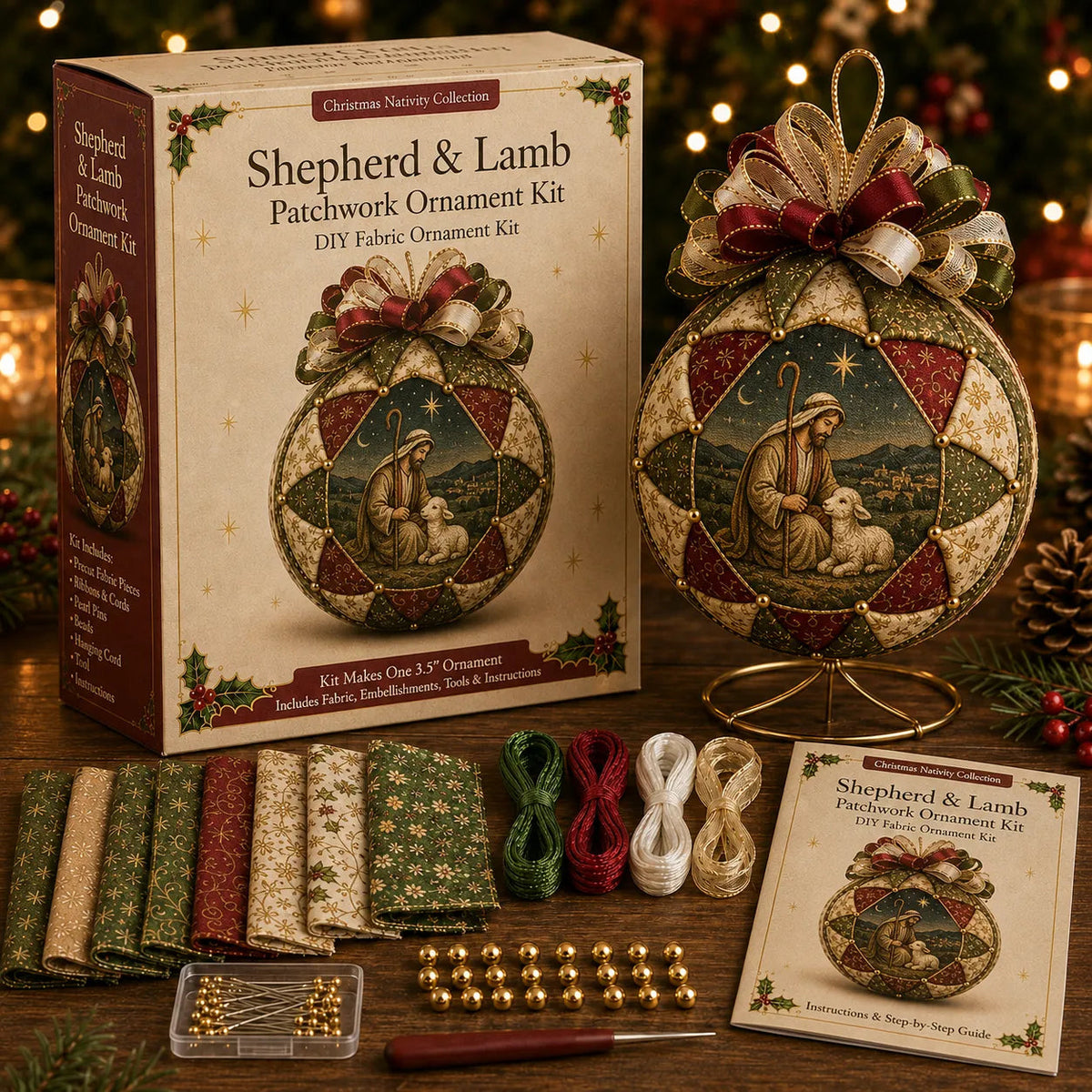 Christmas Nativity Patchwork Ornament DIY Kit