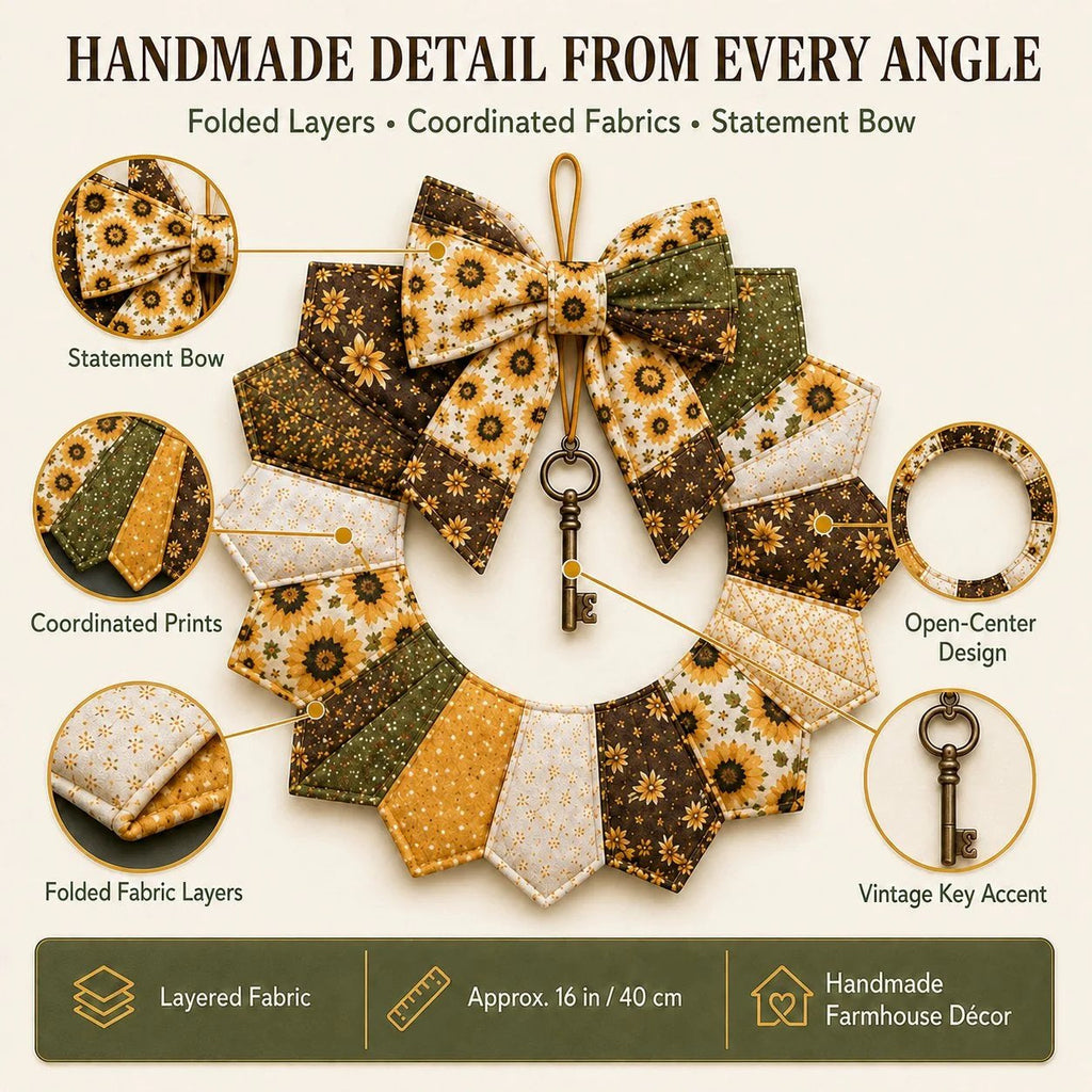 Beginner-Friendly DIY Seasonal Patchwork Wreath Kit Collection