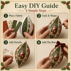 Vintage Christmas Fabric Ornament DIY Kit