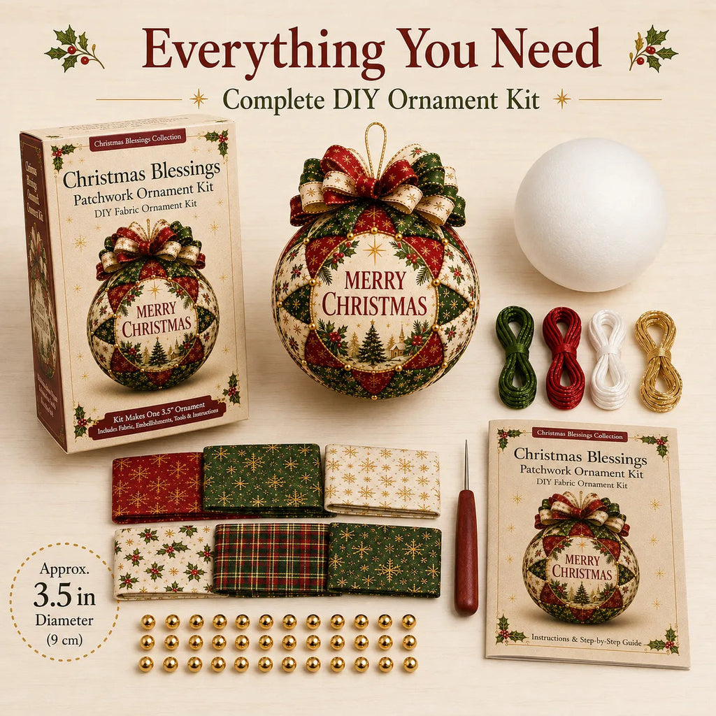 Christmas Blessings Patchwork Ornament DIY Kit
