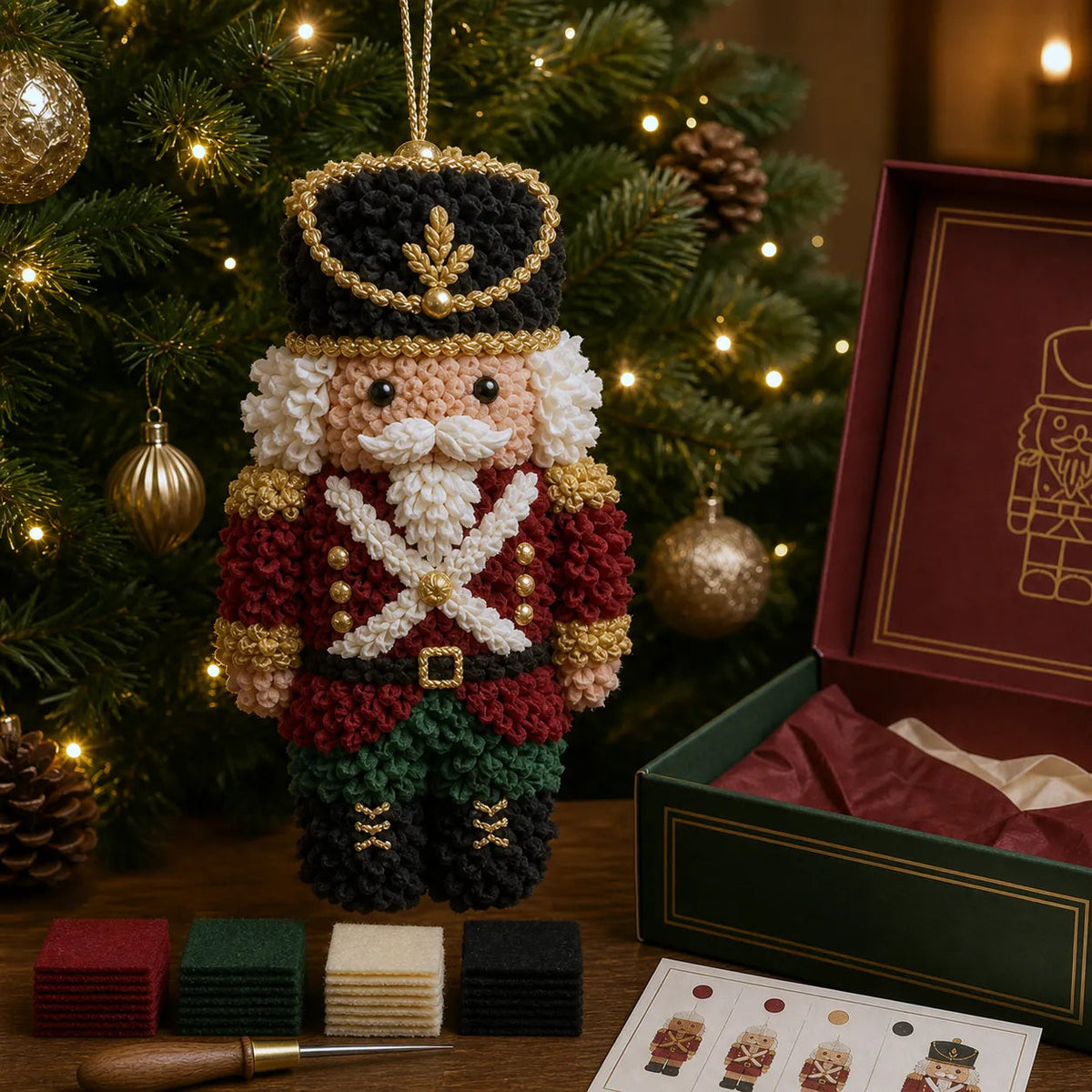3D Fabric Poke Christmas Ornament Kit