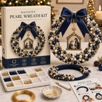 DIY Christmas Pearl Wreath Kit – Handmade Beaded Holiday Door Decor