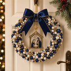 DIY Christmas Pearl Wreath Kit – Handmade Beaded Holiday Door Decor