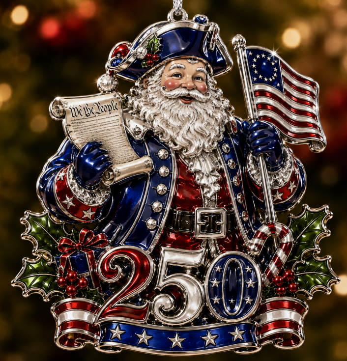 America 250 Christmas Heritage Ornament